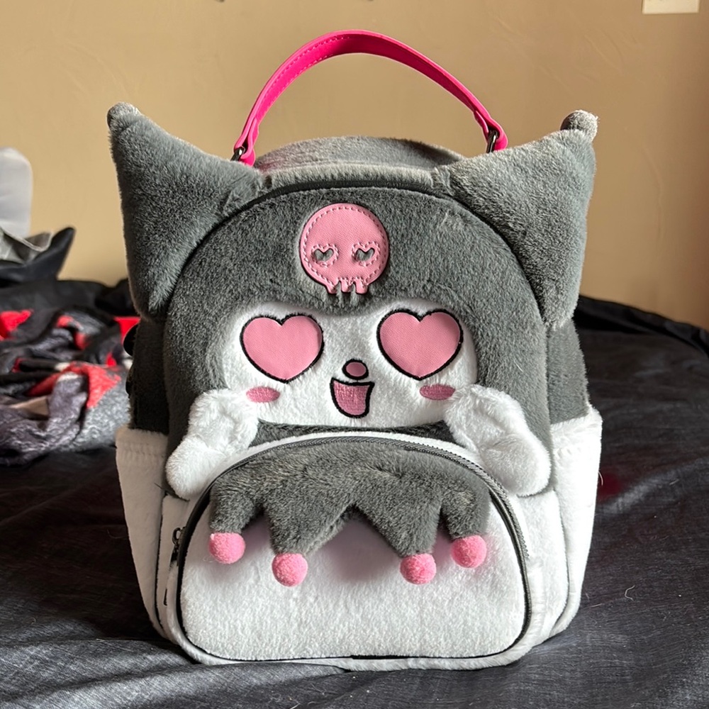 Boxlunch x Sanrio Kuromi Heart Eyes Figure Small Backpack Bag